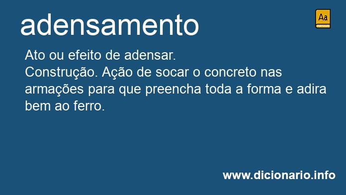 Significado de adensamentos