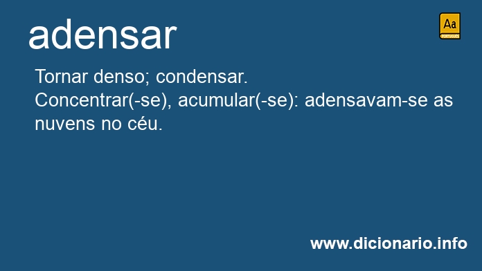 Significado de adensar