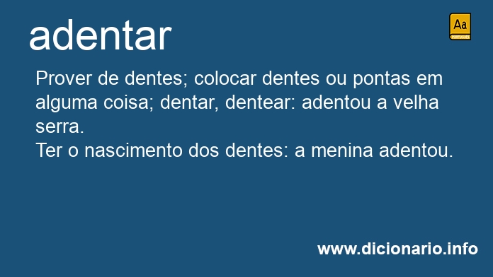 Significado de adentar