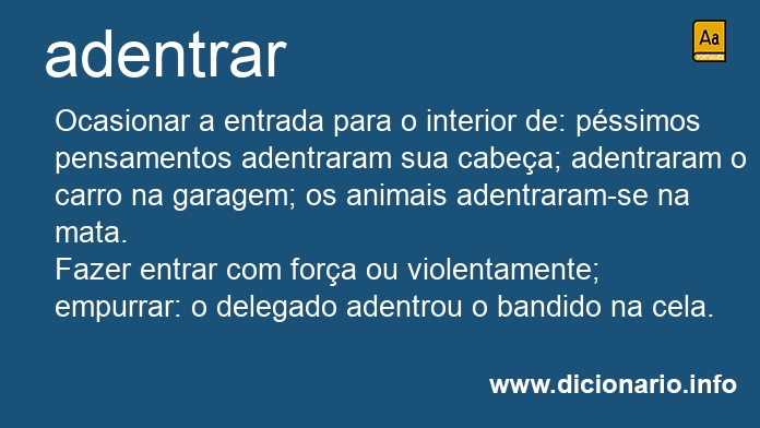 Significado de adentrara