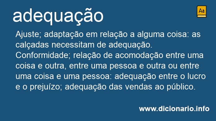 Significado de adequao