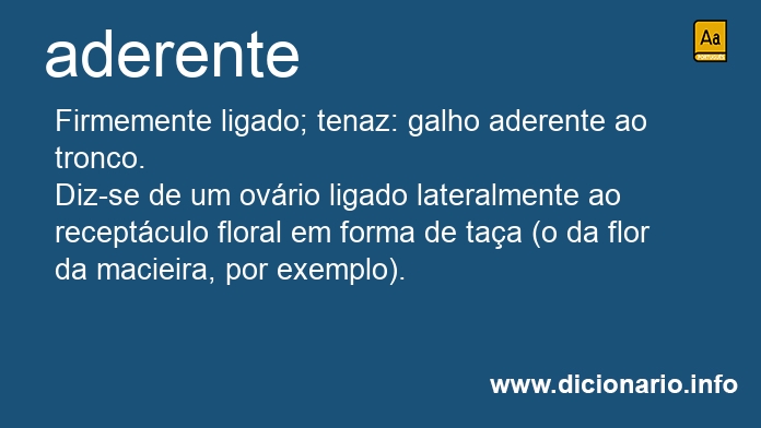 Significado de aderente