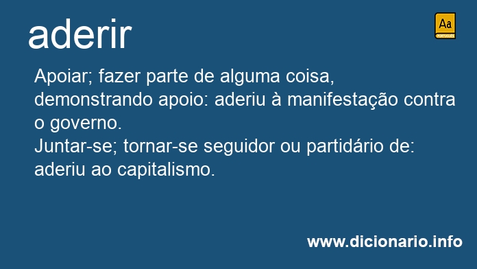 Significado de aderir