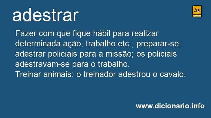 Significado de adestram