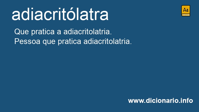 Significado de adiacritlatra