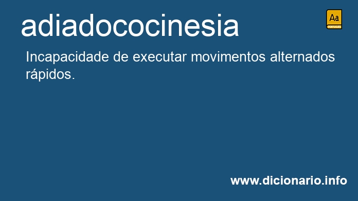 Significado de adiadococinesia