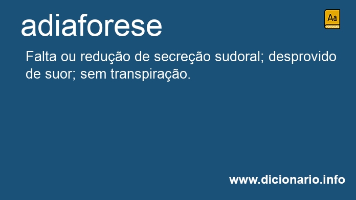 Significado de adiaforese