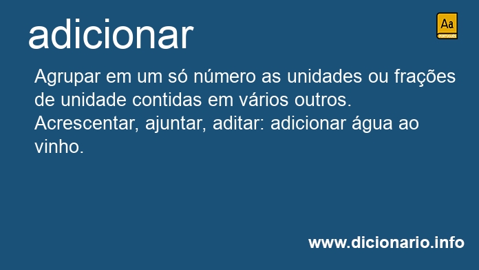 Significado de adiciona