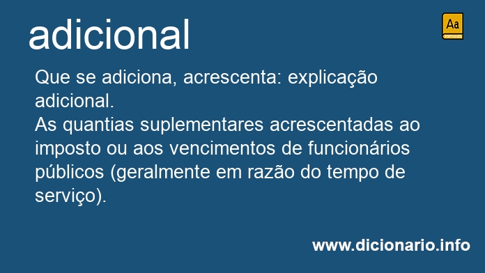 Significado de adicional