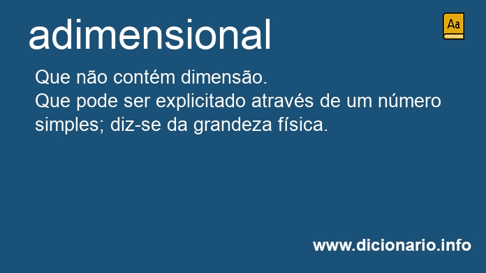 Significado de adimensionais