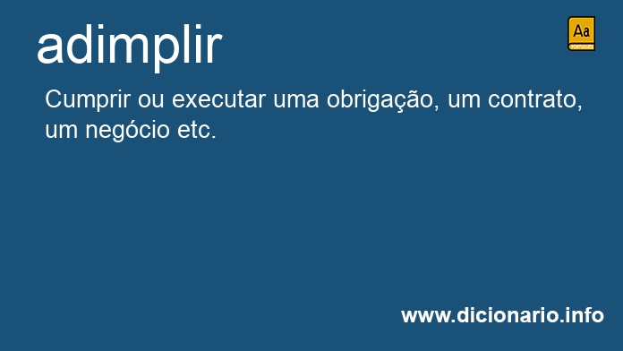 Significado de adimplas