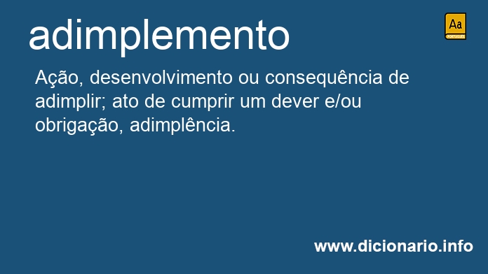 Significado de adimplemento