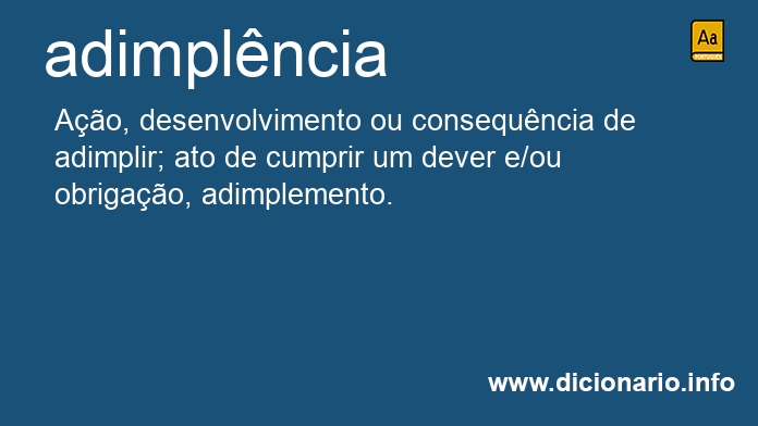 Significado de adimplncia