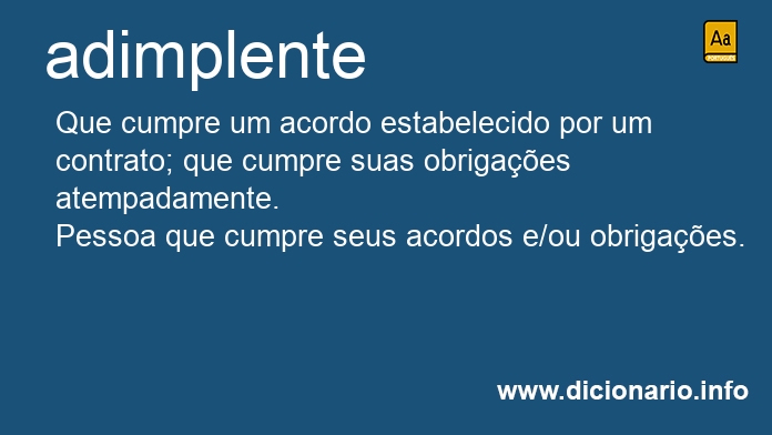 Significado de adimplente