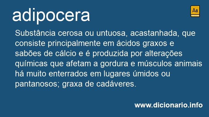 Significado de adipocera