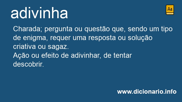 Significado de adivinha