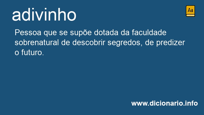 Significado de adivinho