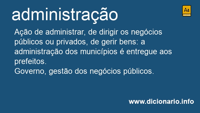 Significado de administrao