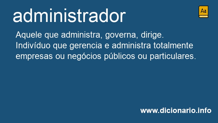 Significado de administradora