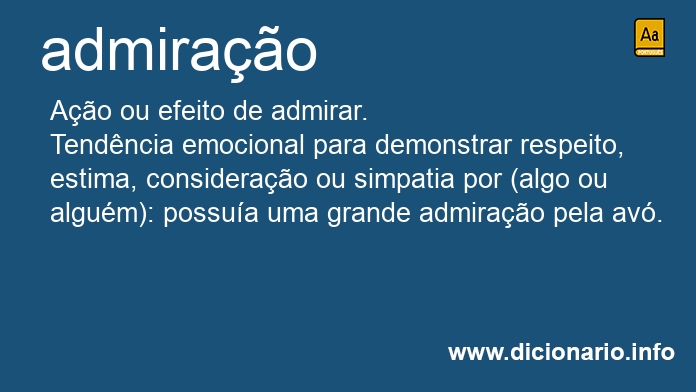 Significado de admiraes