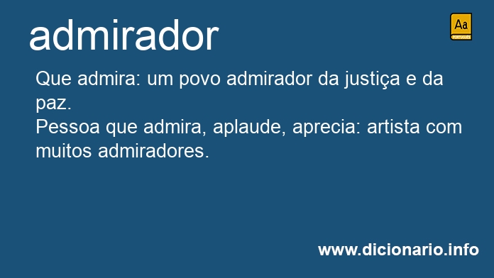Significado de admirador