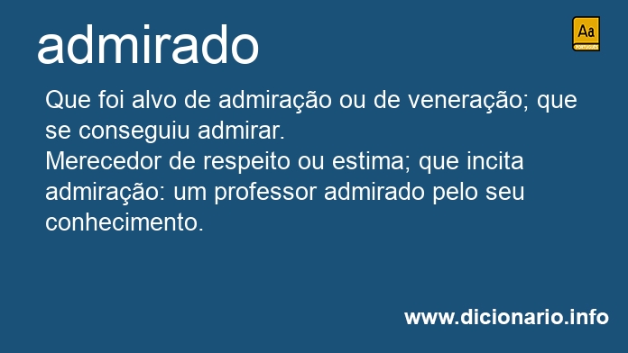 Significado de admirados