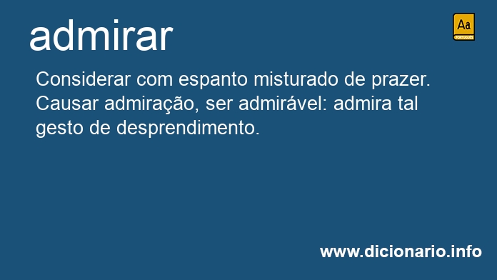 Significado de admirarei