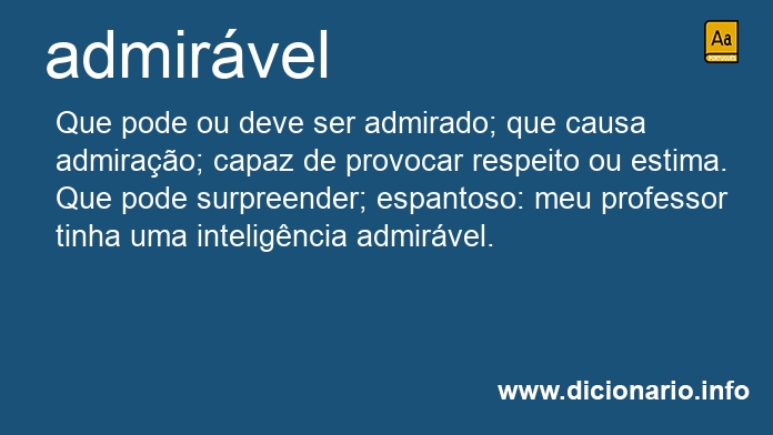 Significado de admirvel