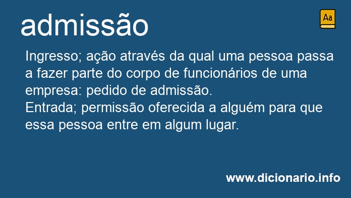 Significado de admisses