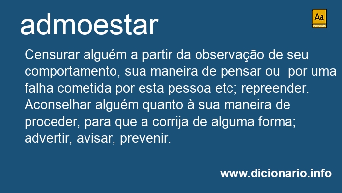 Significado de admoestam