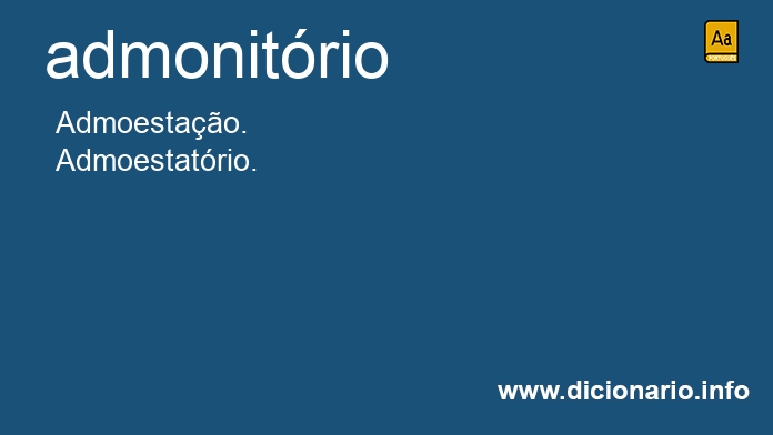 Significado de admonitrios