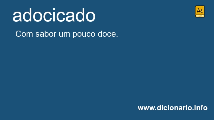 Significado de adocicado