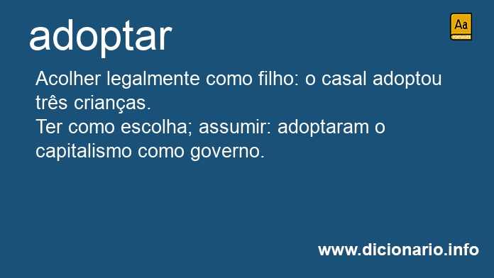 Significado de adoptar