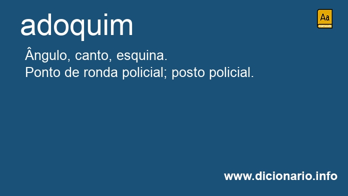 Significado de adoquim