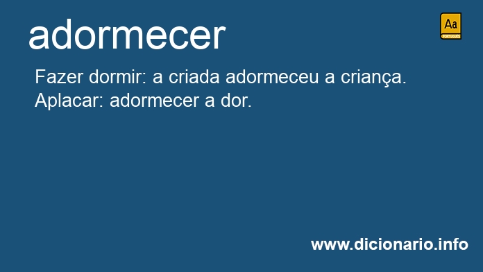 Significado de adormecerei