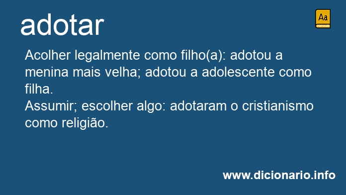 Significado de adotar