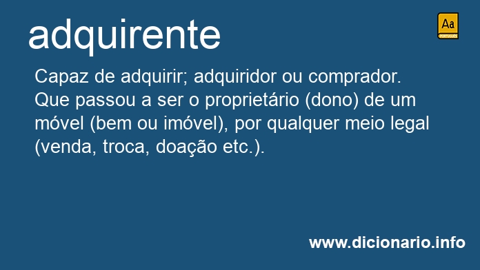 Significado de adquirente