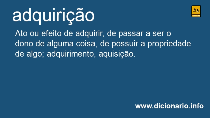 Significado de adquirio