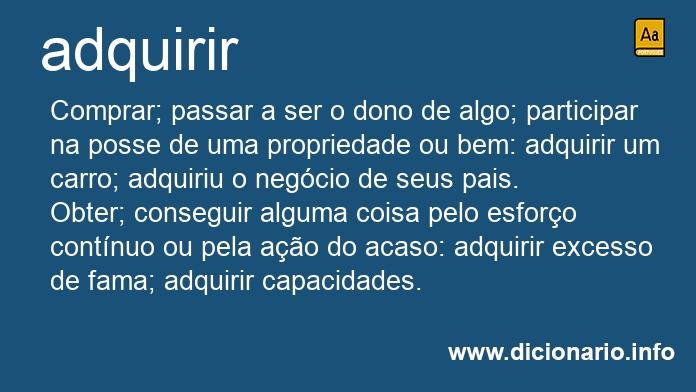 Significado de adquiriram