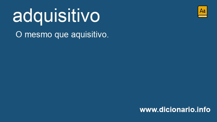 Significado de adquisitivo