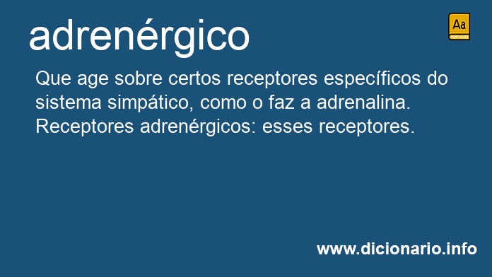 Significado de adrenrgico