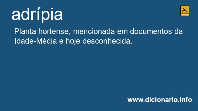 Significado de adrpia