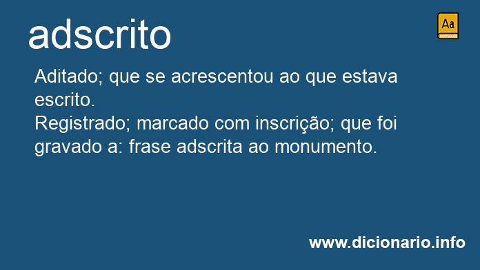 Significado de adscrita