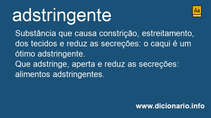 Significado de adstringentes