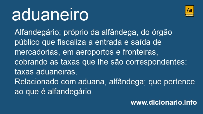 Significado de aduaneira