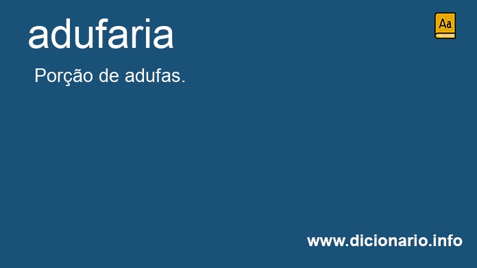 Significado de adufaria