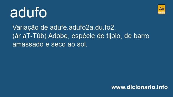 Significado de adufo