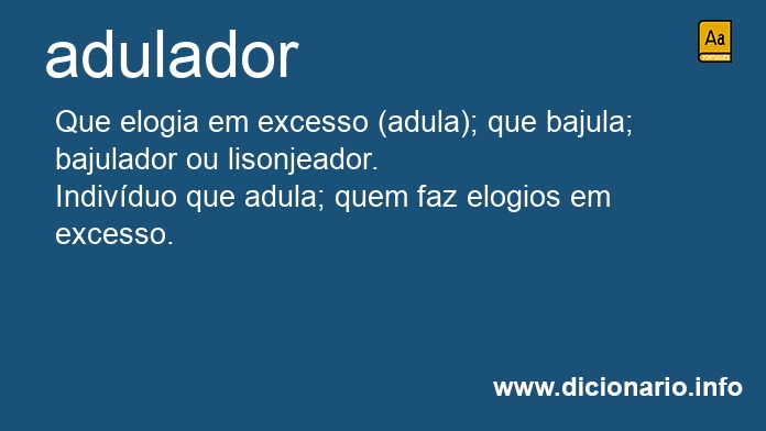 Significado de aduladora