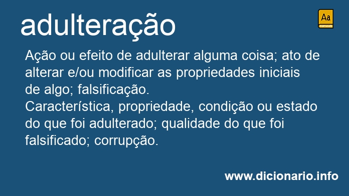 Significado de adulterao