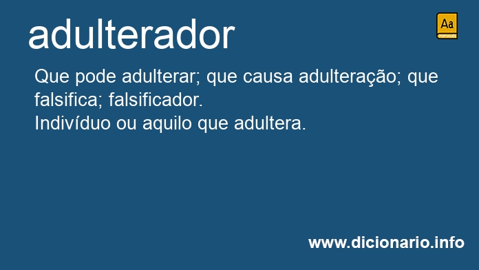 Significado de adulterador